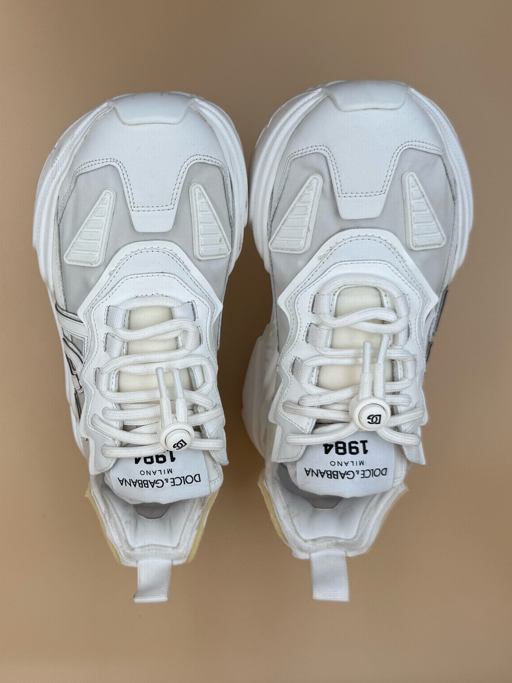 Dolce & Gabbana Mixed-materials Daymaster White Sneakers Unisex Size EU 41 - Picture 15 of 17